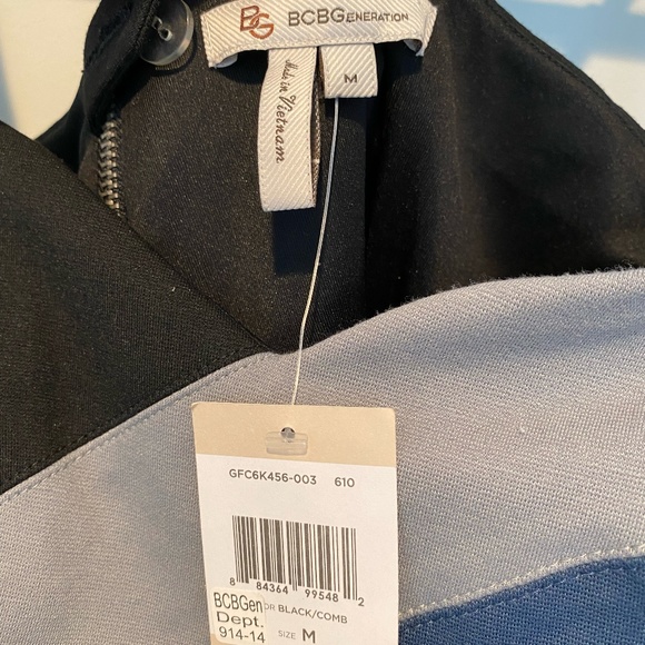 BCBGeneration Color Block Mini Dress, Size M- NWT - Picture 6 of 8